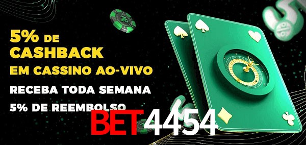 Promoções do cassino ao Vivo bet4454